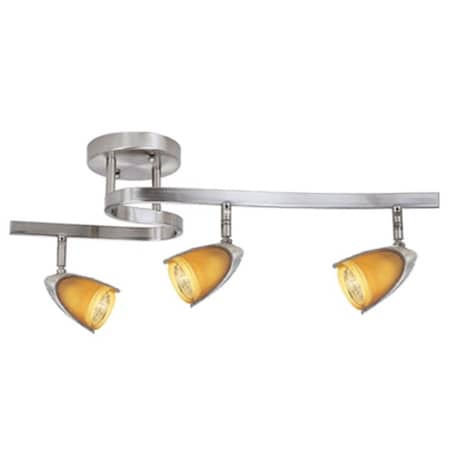 Jesco 120V 3-Light GU10-50W Waverail, Amber KDC138AM